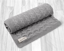 Детский вязаный плед Amarobaby Pure Love Косичка Серый Детский вязаный плед Amarobaby Pure Love Косичка Серый