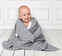 Детский вязаный плед Amarobaby Pure Love Косичка  Детский вязаный плед Amarobaby Pure Love Косичка