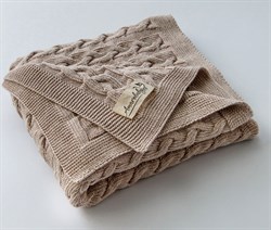 Детский вязаный плед Amarobaby Pure Love Косичка Какао Детский вязаный плед Amarobaby Pure Love Косичка Какао